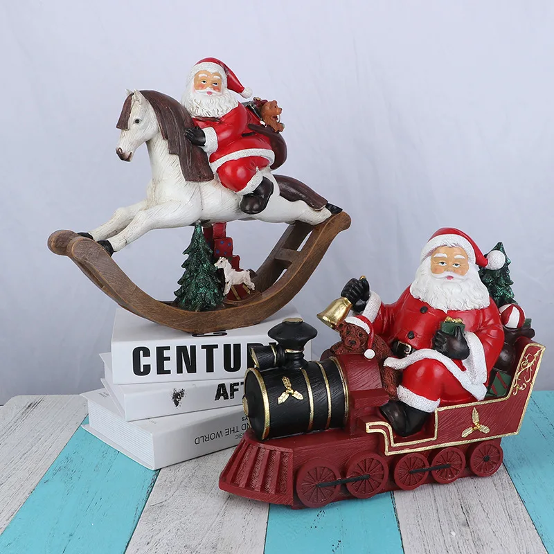 

Santa Claus resin ornaments Christmas tree light string Christmas train gingerbread snowman resin craft Christmas gifts