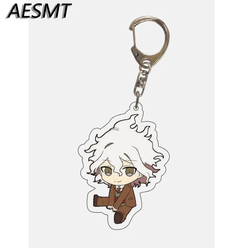 Danganronpa Monokuma Double Sided Acrylic Pendant Keychain Anime Cosplay Figures Nanami ChiaKi Nagito Komaeda Key Chain Trinket