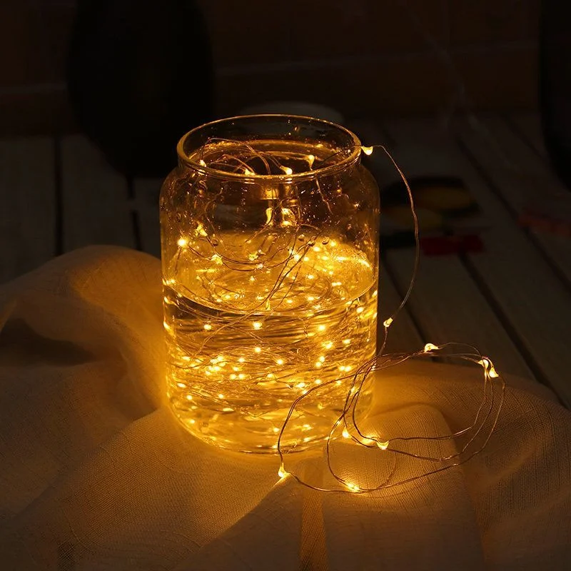 

Уличная гирлянда на рождественскую елку, светодиодная лампа-лента с медным проводом для украшения свадьбы, вечеринки, праздника, 1-10 м