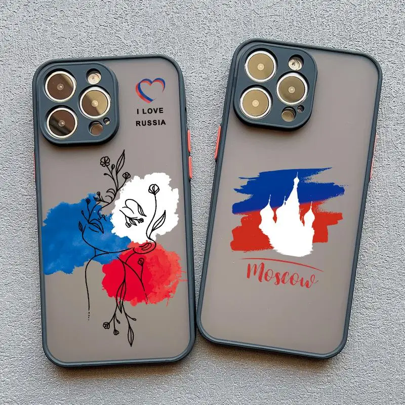 

Fashion Russian Flags Emblem Phone Case for IPhone X XR XS 12 11 13 14 Pro Max Mini SE 2020 7 8 Plus Russia Elements Cover Funda