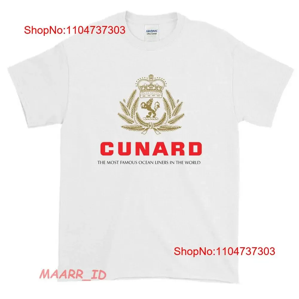 Фото Новая американская забавная футболка с логотипом Cunard, размер США S XXL, винтажная стираная уличная дизайнерская одежда, удобная, универсальная, стильная №1