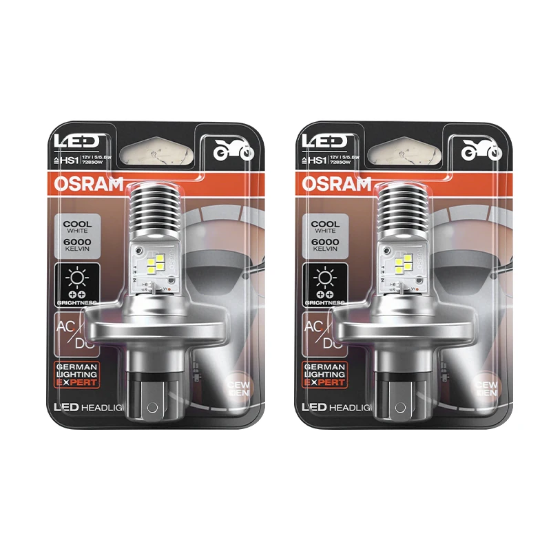

Светодиодная Лампа OSRAM HS1 7285CW Для Мотоциклов, Двухрежимная, С Эффектом Halo, H4, 6000K, 12В, Для Дальнего/ближнего Света