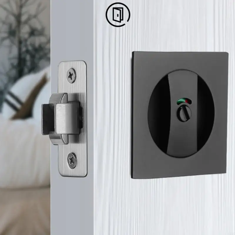 Карманная дверная фурнитура OOTDTY черная