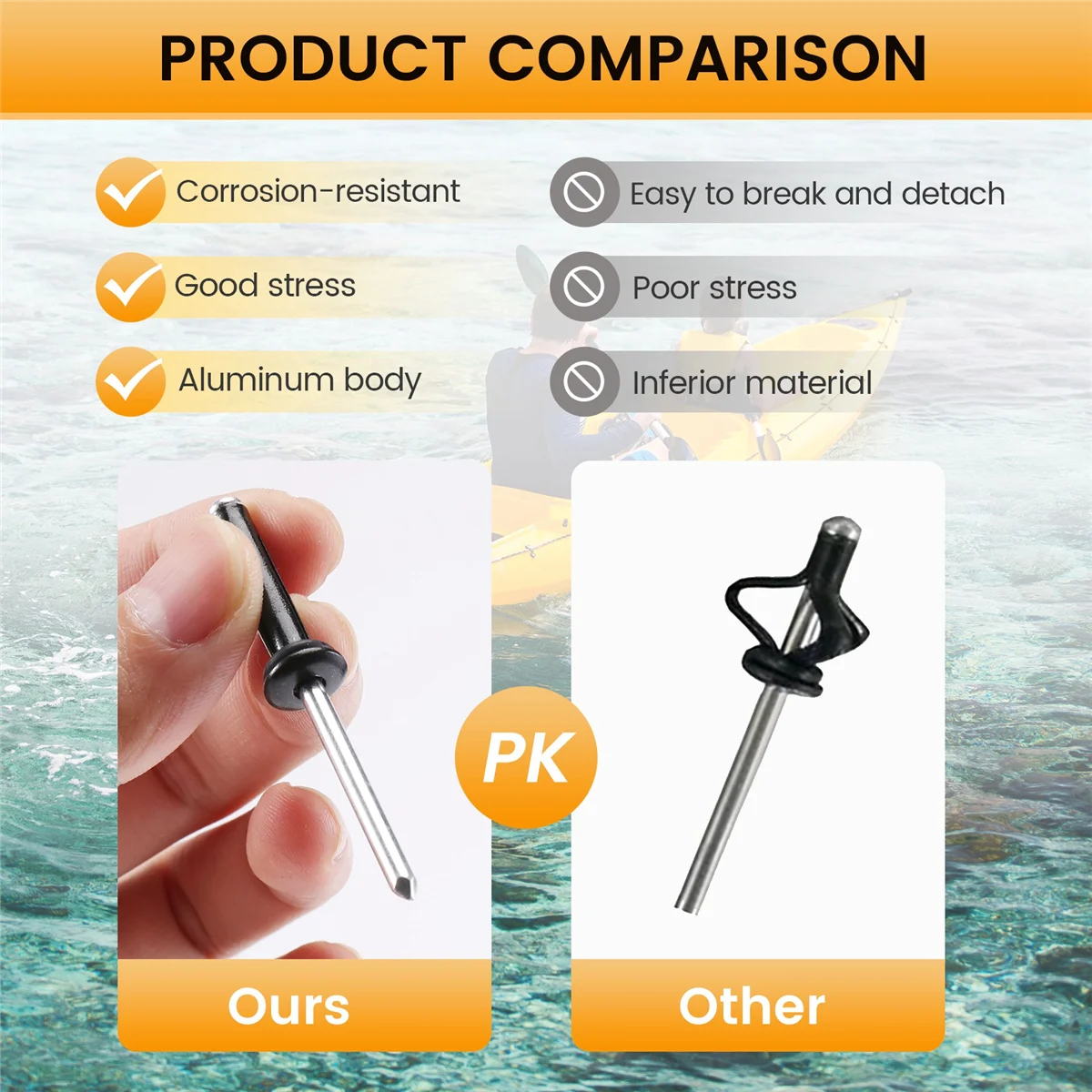 20 шт. заклепка Tri-Grip с 20-уплотными кольцами длинная ручка тройная лампочка для