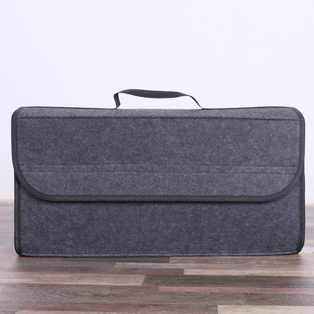 

1pc Car Trunk Organizer Storage Box Bag Foldable Soft Felt Auto Cars Boot Organizer Travel Tools Stowing Tidying Container Box