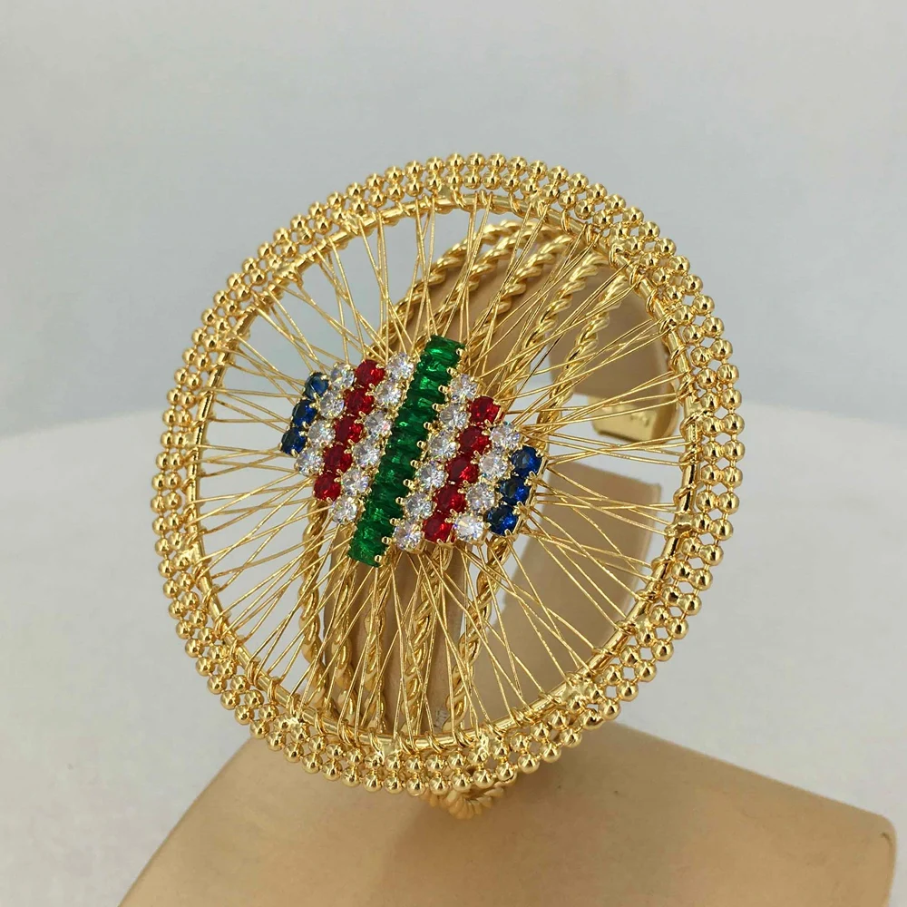 Модные Позолоченные Ювелирные наборы для женщин большое ожерелье серьги кольцо