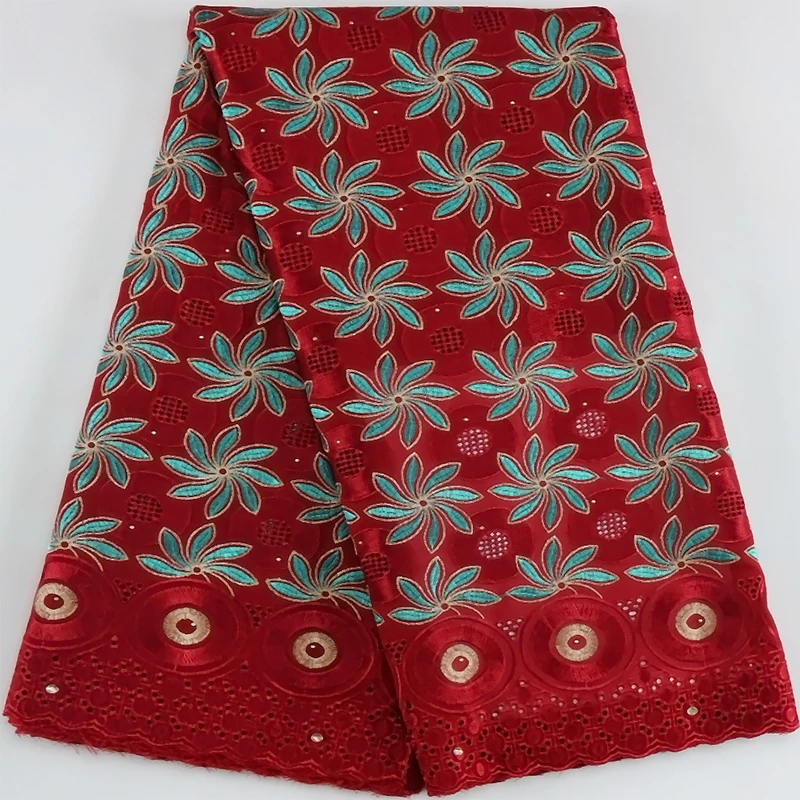 2023 Высококачественная хлопковая кружевная ткань нигерийская швейцарская вуаль