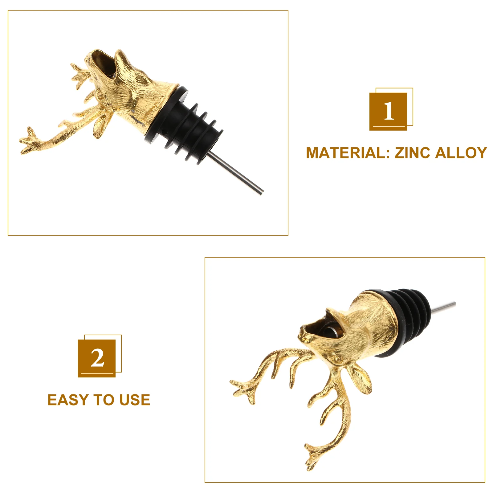 Разливная пробка для бутылки с изображением головы оленя креативный аэратор