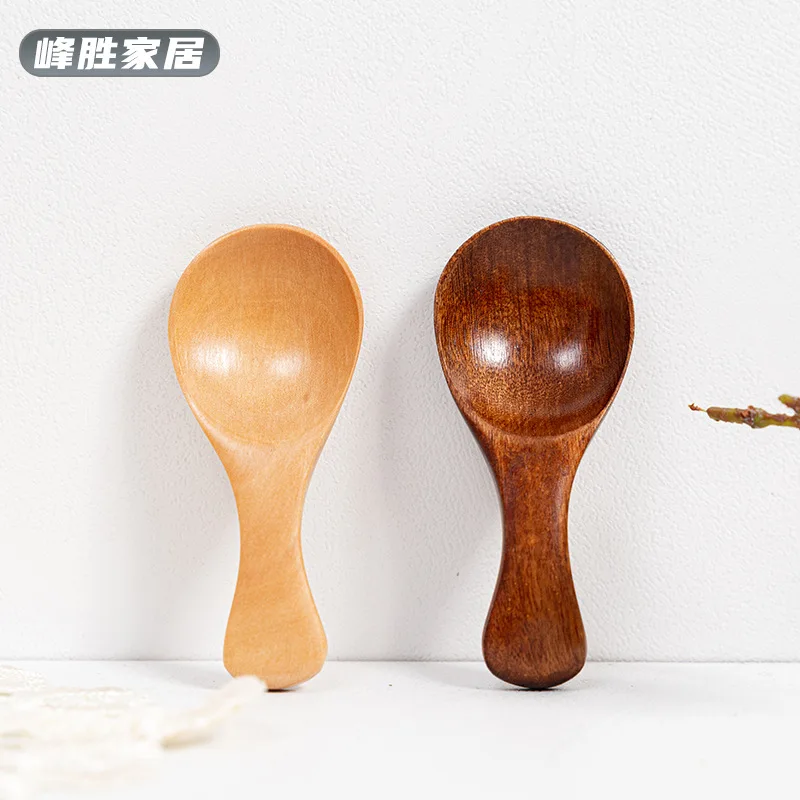 

1Pcs Mini Wooden Spoons Small Kitchen Spice Condiment Spoon Sugar Tea Coffee Scoop Short Handle Wood Kids Spoon Kitchen Gadgets