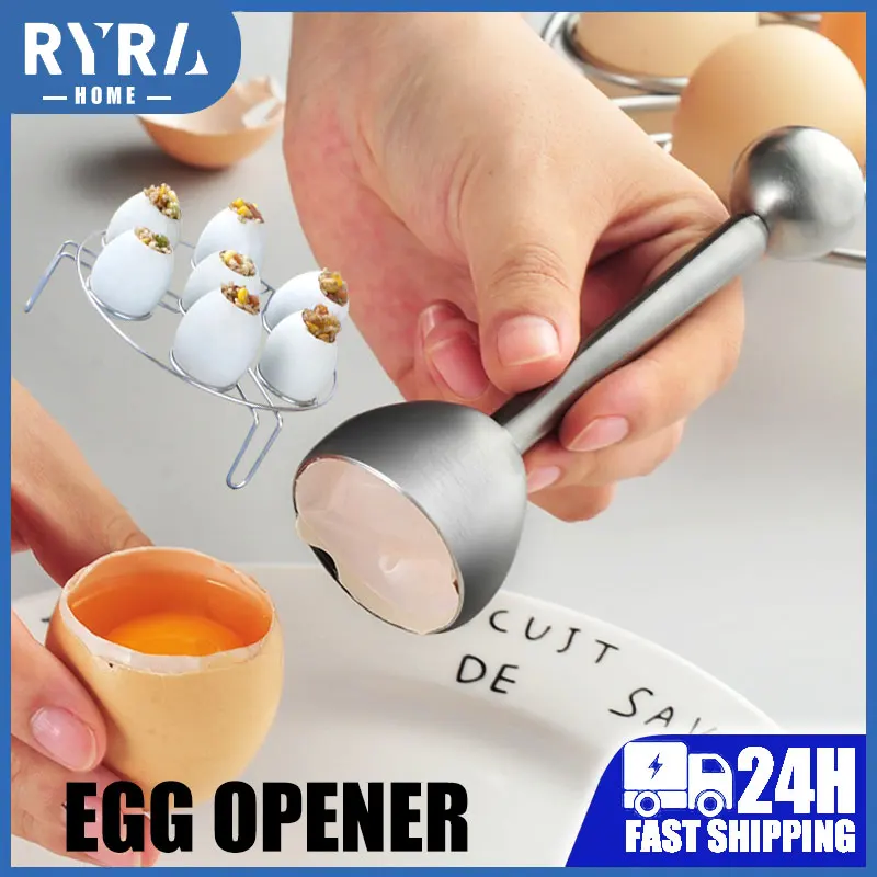 

Metal Egg Scissors Eggshell Opener Eggshell Cutter Double Head Egg Topper Shell Opener Boiled Raw Egg Creative Kitchen Tool