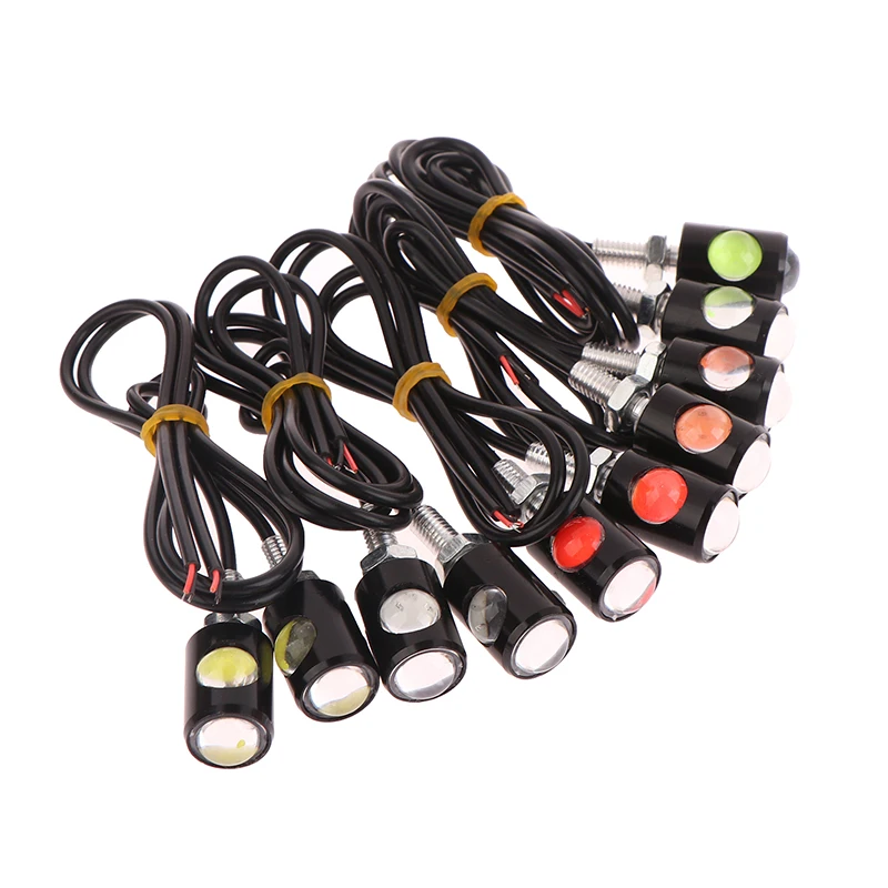 

2Pcs Motorcycle License Plate Light DC12V Led Car Tail Bulb Lens High Power Screw Bolt Bulbs Lamps Motorbike Accessories