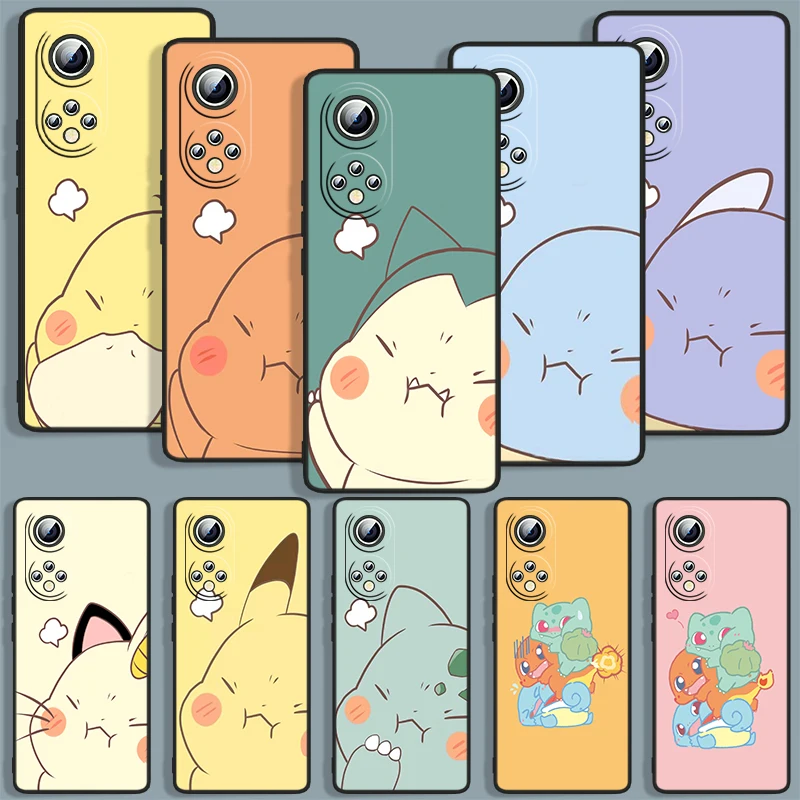 

Pokemon Pikachu Phone Case For Huawei Honor 7A 7C 7S 8 8A 8C 8X 9 9A 9C 9X 9S Pro Prime MAX Lite Black luxury Back Silicone Soft