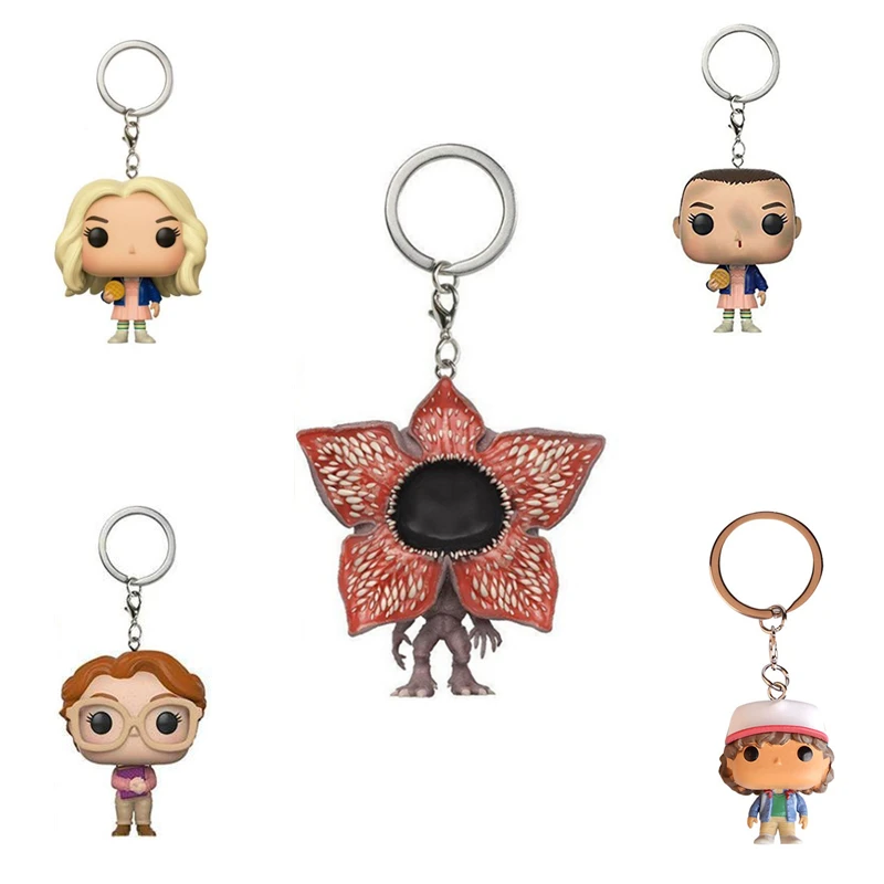 

2022 Funko Pop Stranger Tings Demogorgon Piranha Vinyl Figure Toys Keychain Stranger Things Eleven Dustin Barb Demogorgon