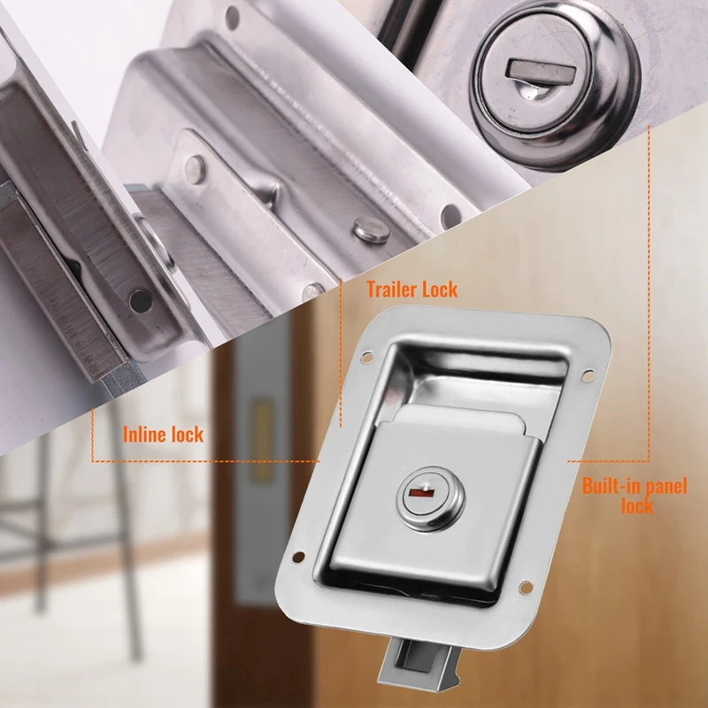 Лопастная защелка с замком и ключом дорожный замок для трейлера дверная из