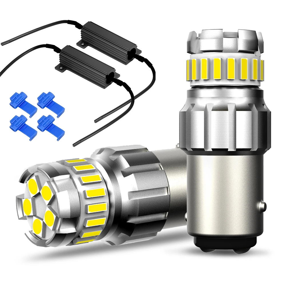 

Светодиодсветодиодный лампы AUXITO, P21/5 Вт, 1157, Bay15d, для парковки, стоп-сигнала, белый свет для Автомобильные фары, 12 В, 2 шт.