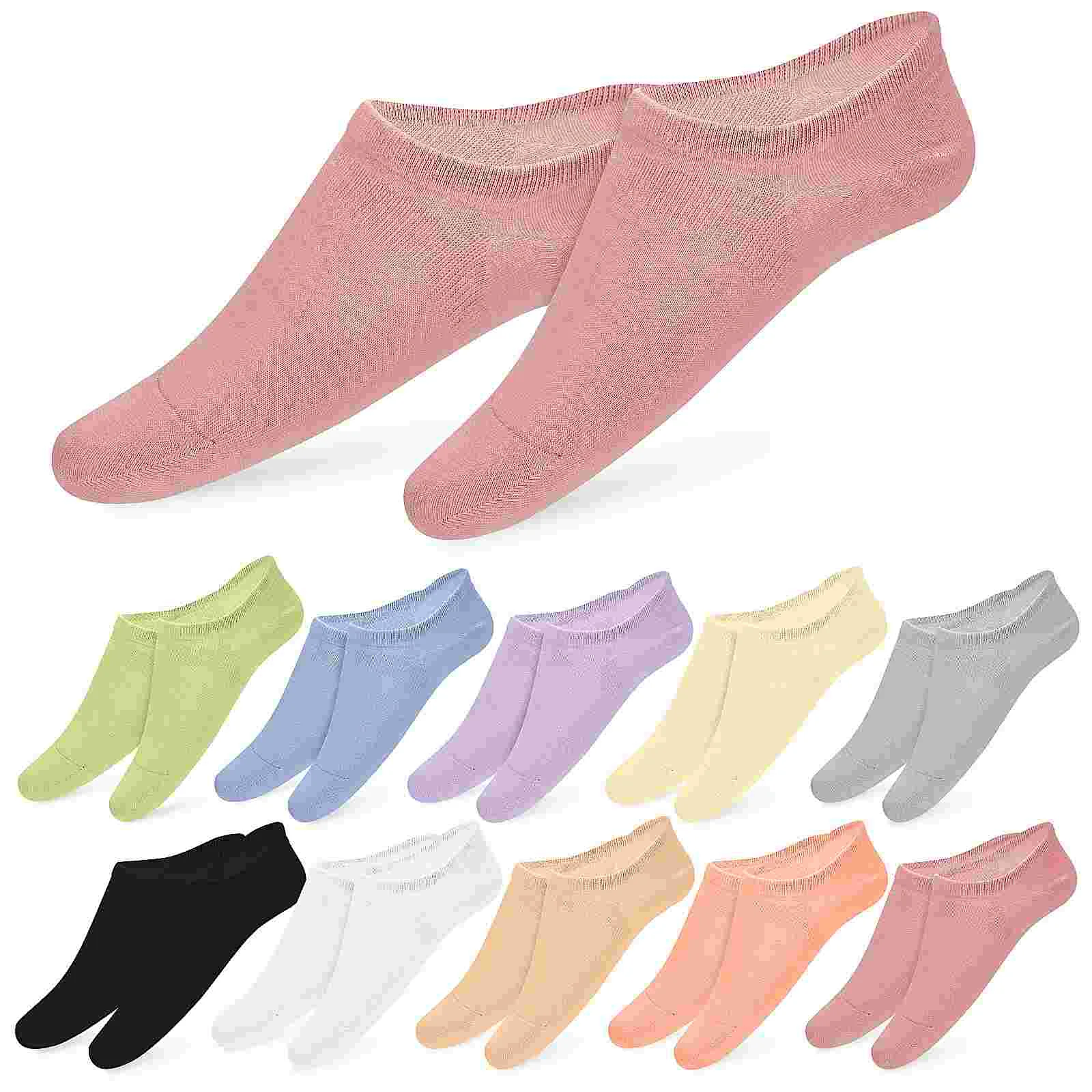 

12 Pairs Women Cotton Socks Sweat-absorbent Breathable Ankle Socks for Leisure Running