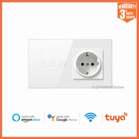 xiaomi tuya wifi eu standard switch light switch 16a wall outlettuya smart life app works with alexa google home