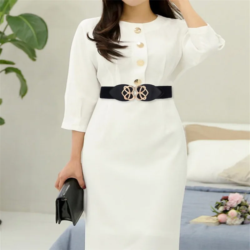 

Fashion Wild Trend Ladies Girdle Large Rhinestones Pierced Engraved Double Love Belt Buckle Dress Down Jacket Women's Belt