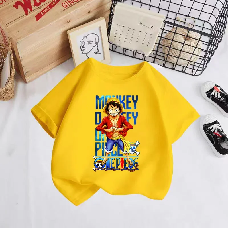Детская футболка-Луффи с коротким рукавом