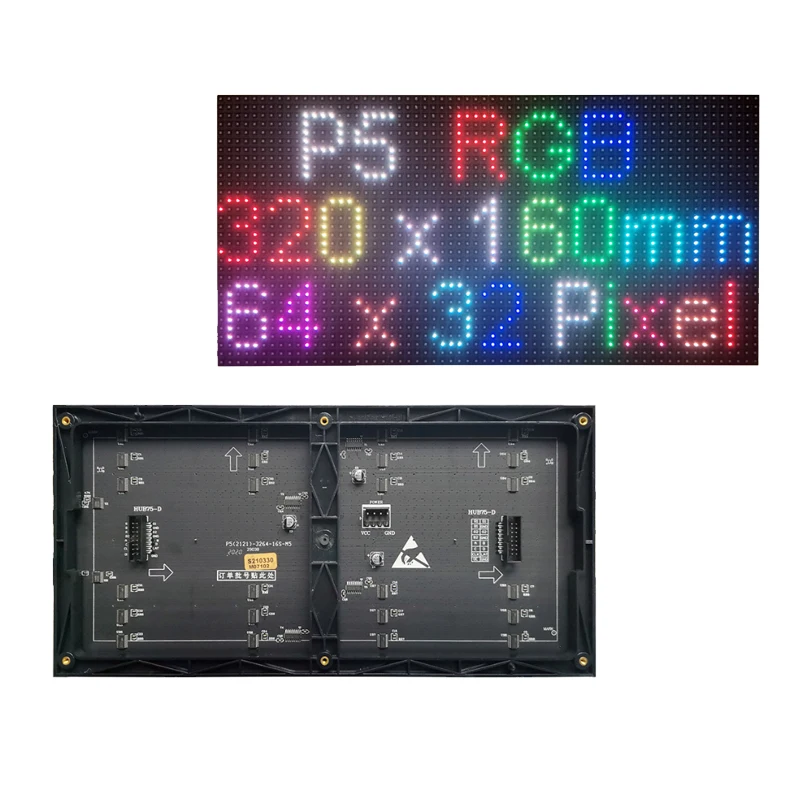 P5 внутренняя RGB Светодиодная панель дисплея 1/16 Scan 64x3 2 пикселя 320x160 мм SMD2121