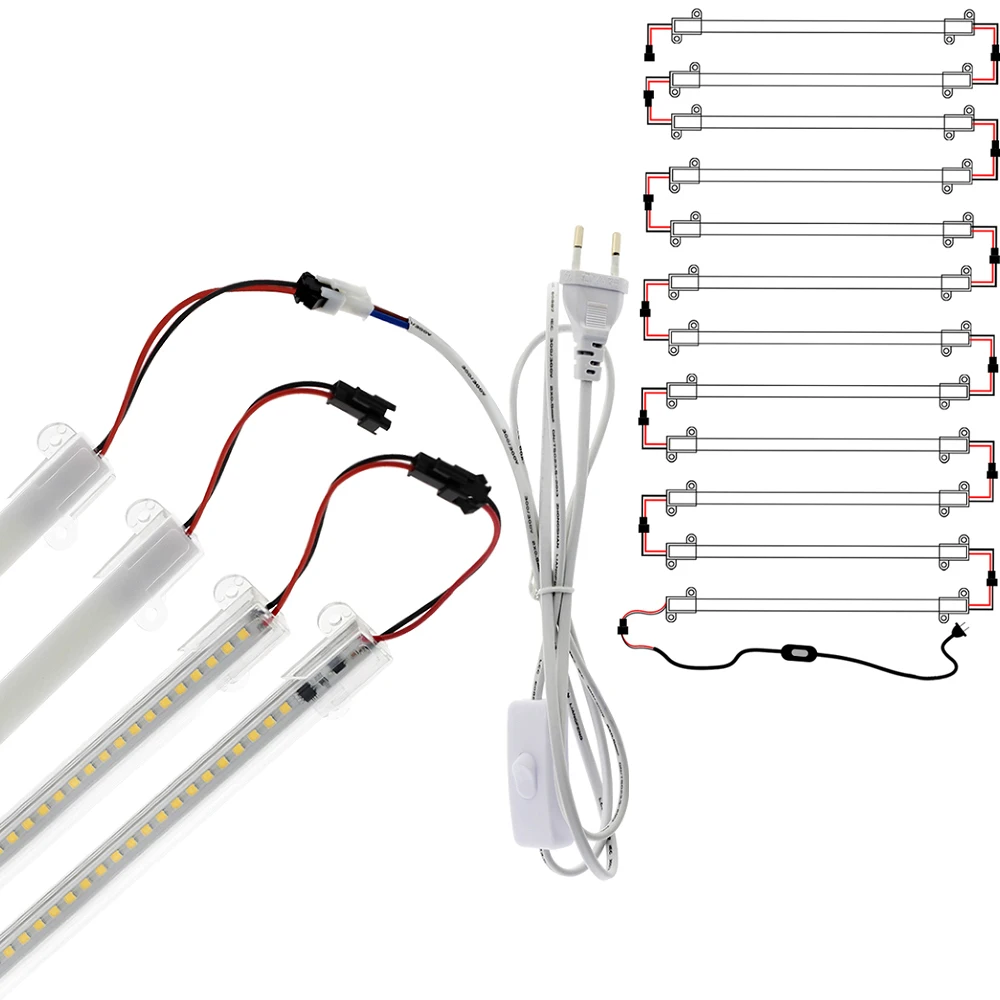 Светодиодная трубка, 72 светодисветодиодный, 30/40/50 см, 1-12 шт.