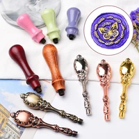 retro sealing wax handle wooden handle aesthetic mini wax stamp tool handle wedding diy handmade art crafts gifts