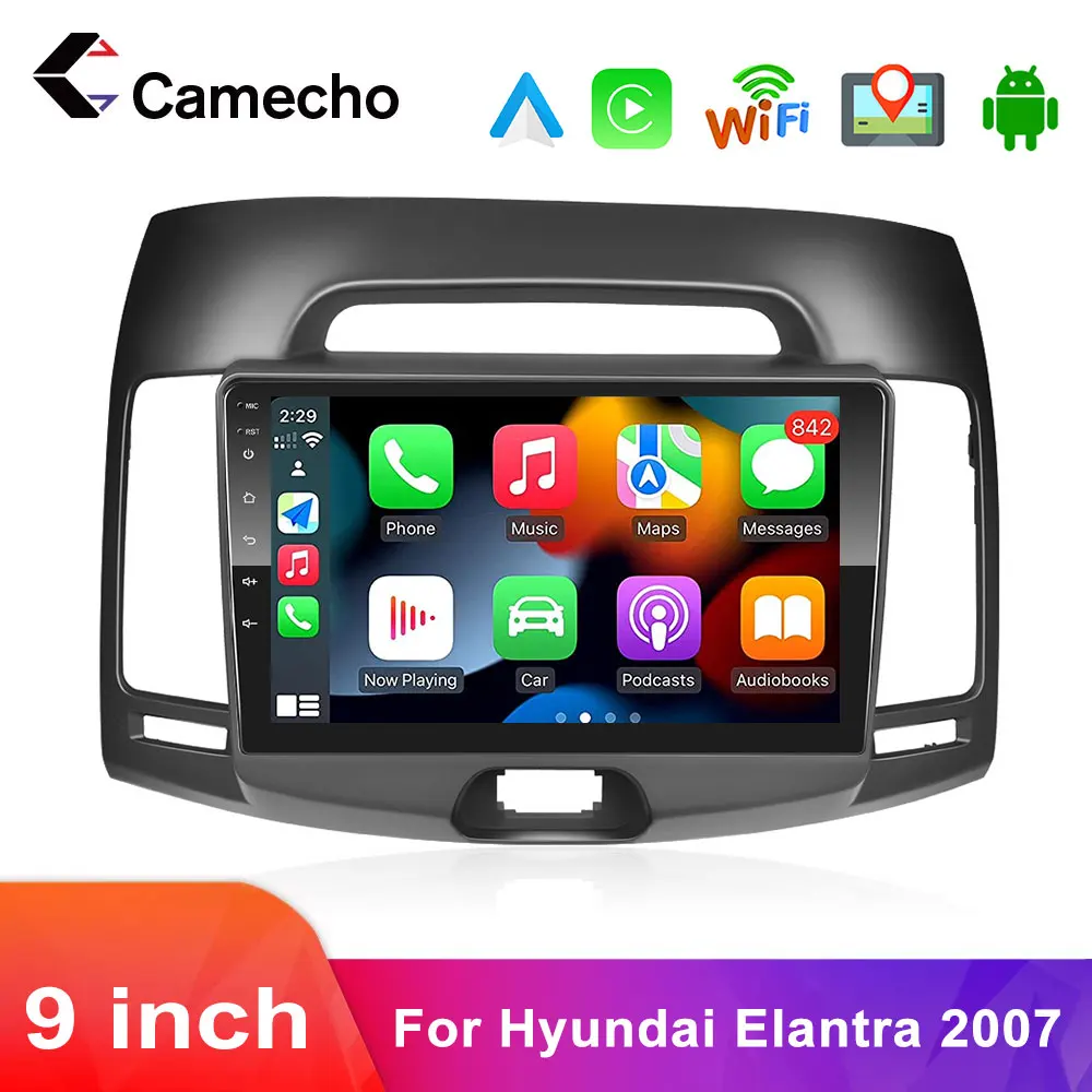 

Camecho 9inch Car Radio For Hyundai Elantra 4 2007 Android 2din Multimedia Video Player GPS Navigaion Stereo carplay Support AHD