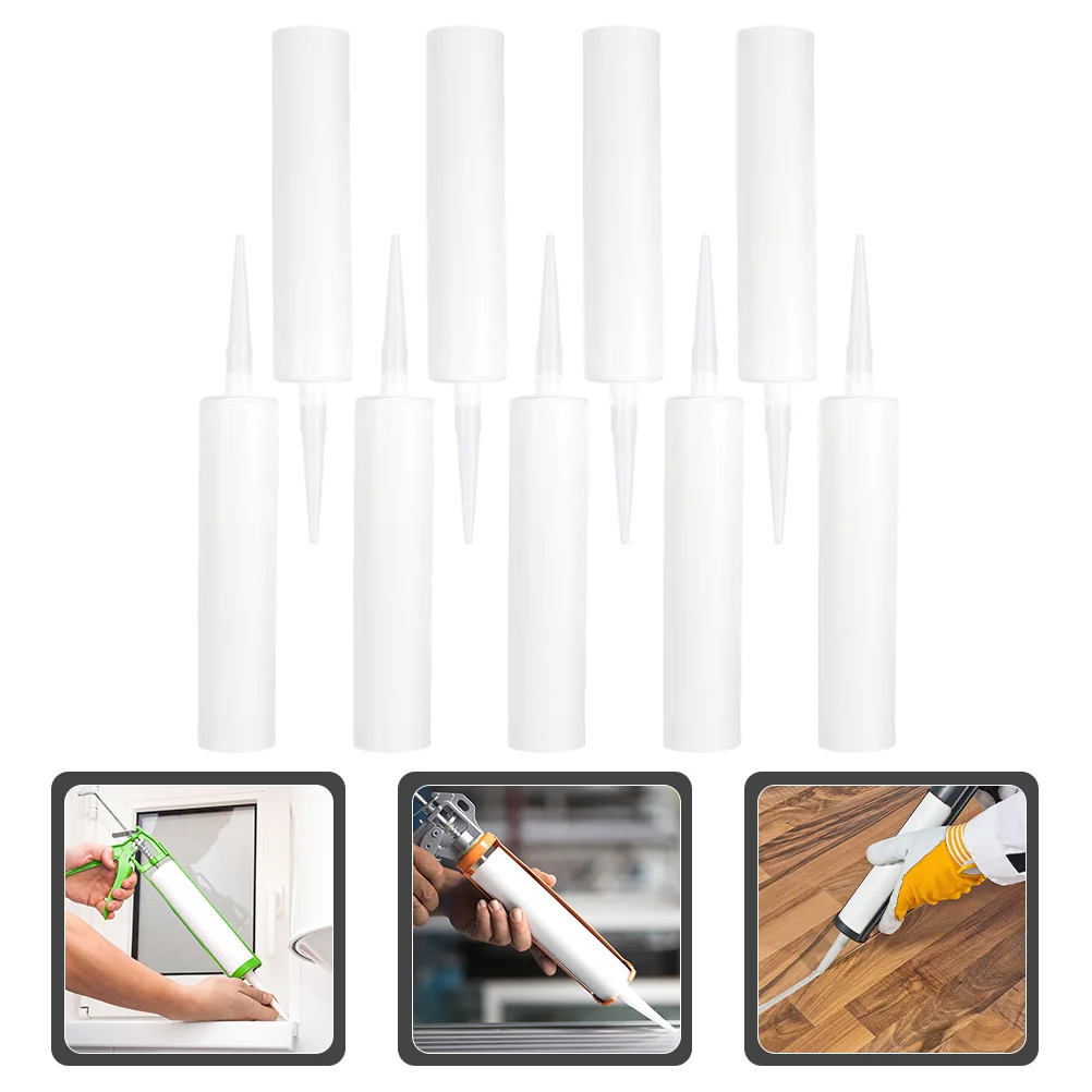 

9Pcs Empty Caulking Sealant Tubes Reusable Empty Caulk Tube for Cracks Tiles and Repairs