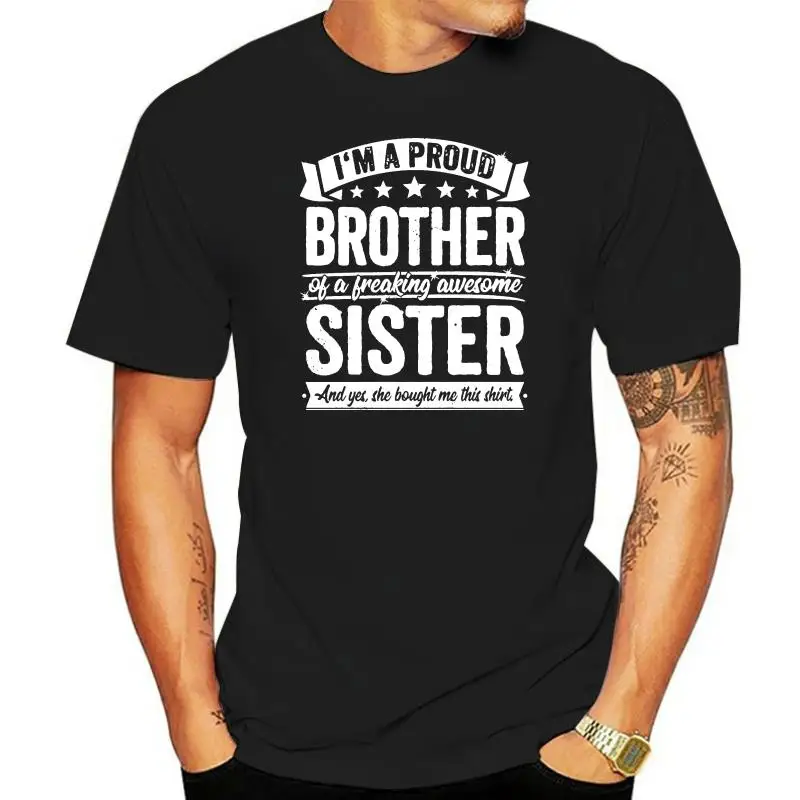 

Brothers Gift Cool Family Present T-Shirts Comfortable Top Tee Branded Cool T Shirt Cotton Print Unisex Anlarach Spring Autumn