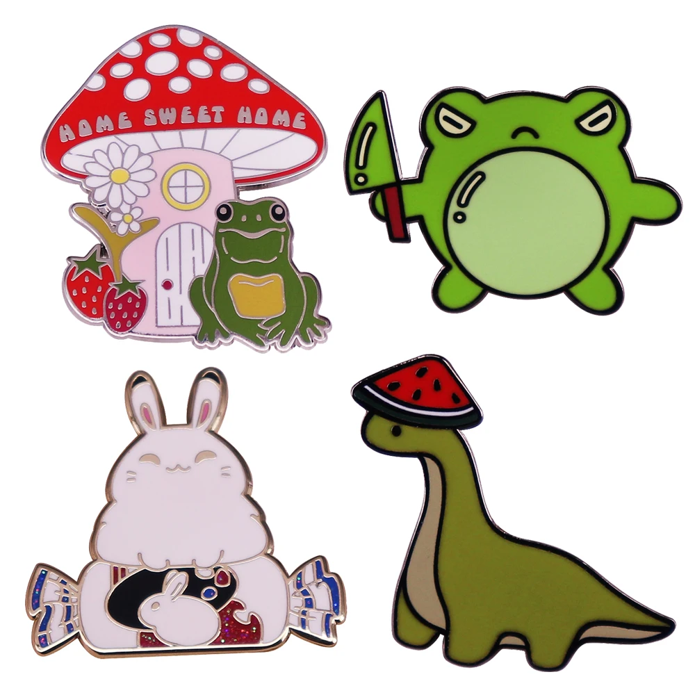 

Animal Rabbit Metal Pins for Backpacks Pines Women Brooch Jewelry Cute Enamel Pin Lapel Brooches Badges Fashion Accessories