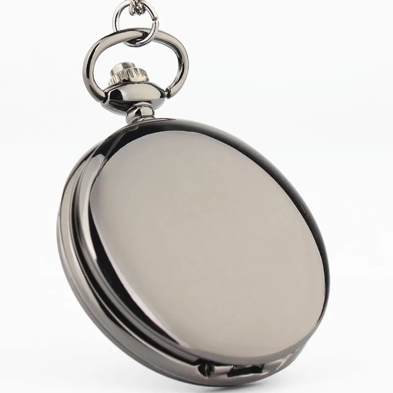 Роскошные гладкие серебряные карманные часы с подвеской, современные арабские цифры, аналоговые часы OEM, мужские и женские модные цепочки на шею, унисекс-подарок.