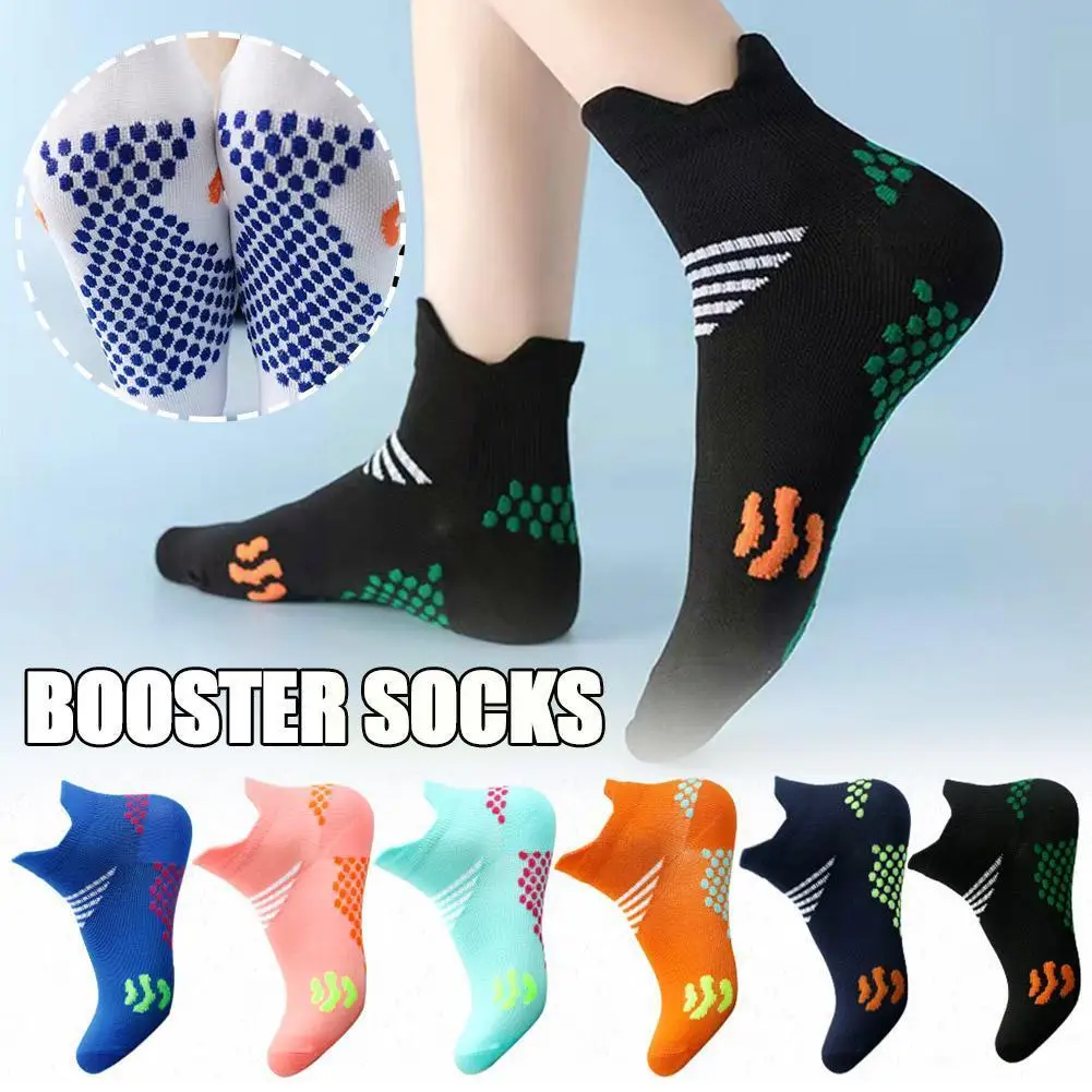 

1 Pair Far Infrared Schorl Titanium Ion Heightening Women Socks Women's Socks Booster Socks & Men Booster Socks Sports High R4F0