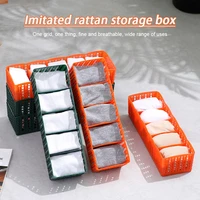 5 grid plastic underwear storage box closet organizer drawer for socks boxers briefs bra organizer for travel g10