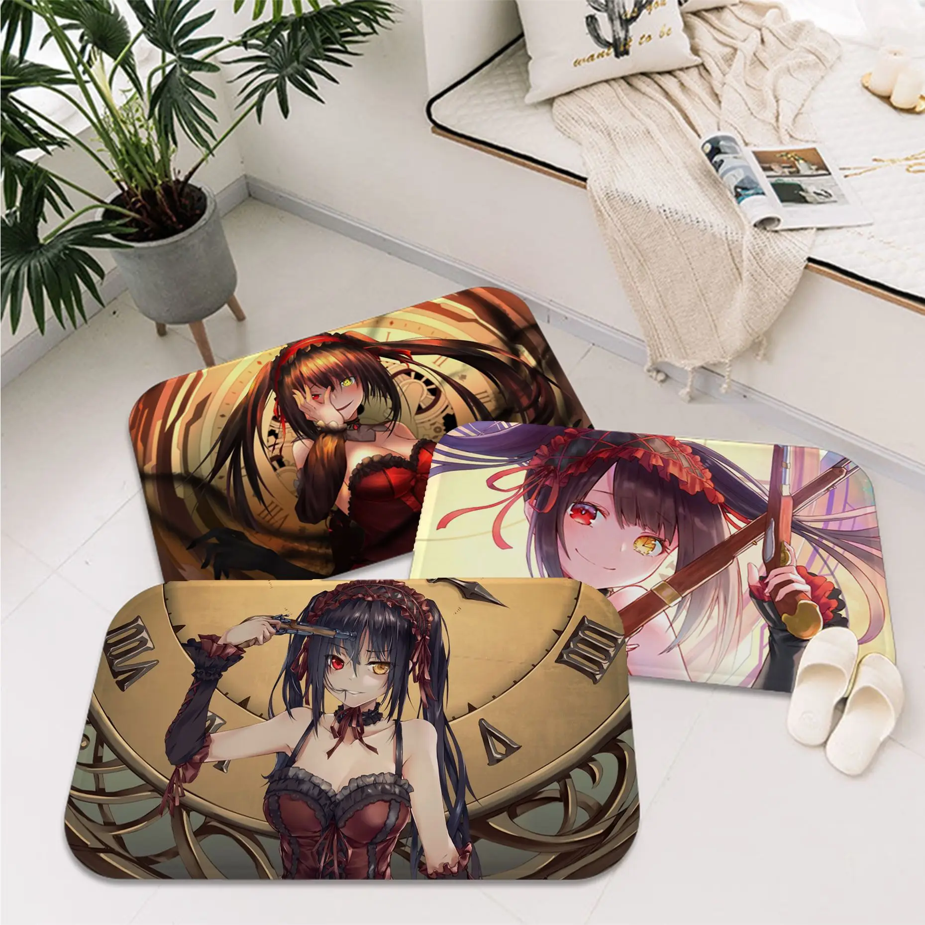 

Tokisaki Kurumi Hallway Carpet Non-Slip Laundry Room Mat Laundry Decor Balcony Child Living Room Welcome Doormat