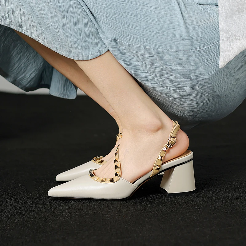 Туфли-лодочки женские на высоком каблуке с острым носком весна-осень