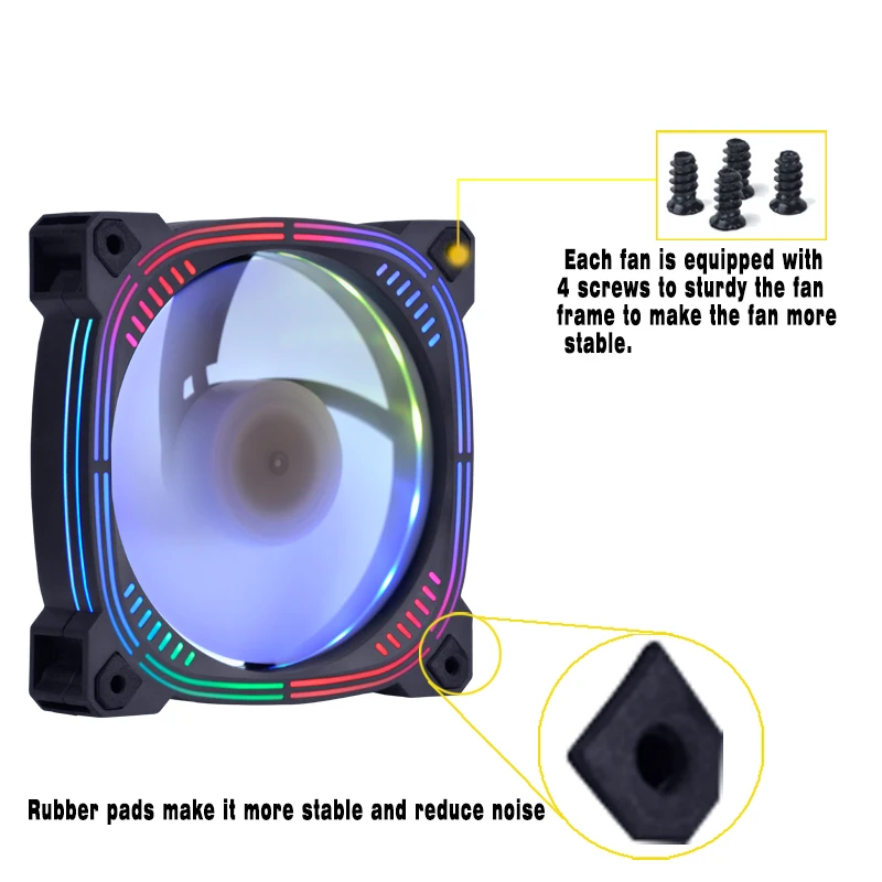 Вентиляторы ПК Ar12pro Вентилятор Компьютерный Корпус 120 мм Кулер 3pin5v Охлаждение 4pin