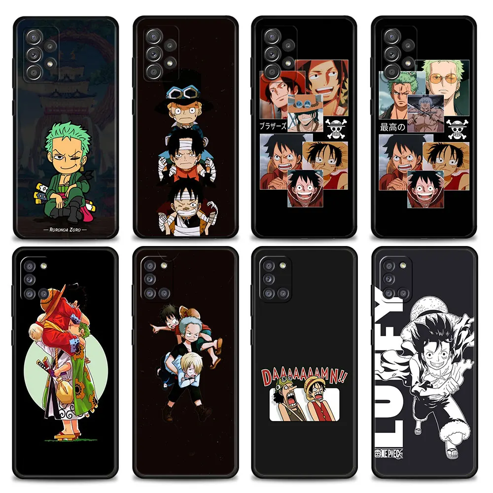 

One Piece Zoro Luffy Sanji Case For Samsung Galaxy A71 A51 A41 A12 A21s A23 A52 A72 A22 A02s A03s A52s A53 A73 A32 A33 A13 Shell