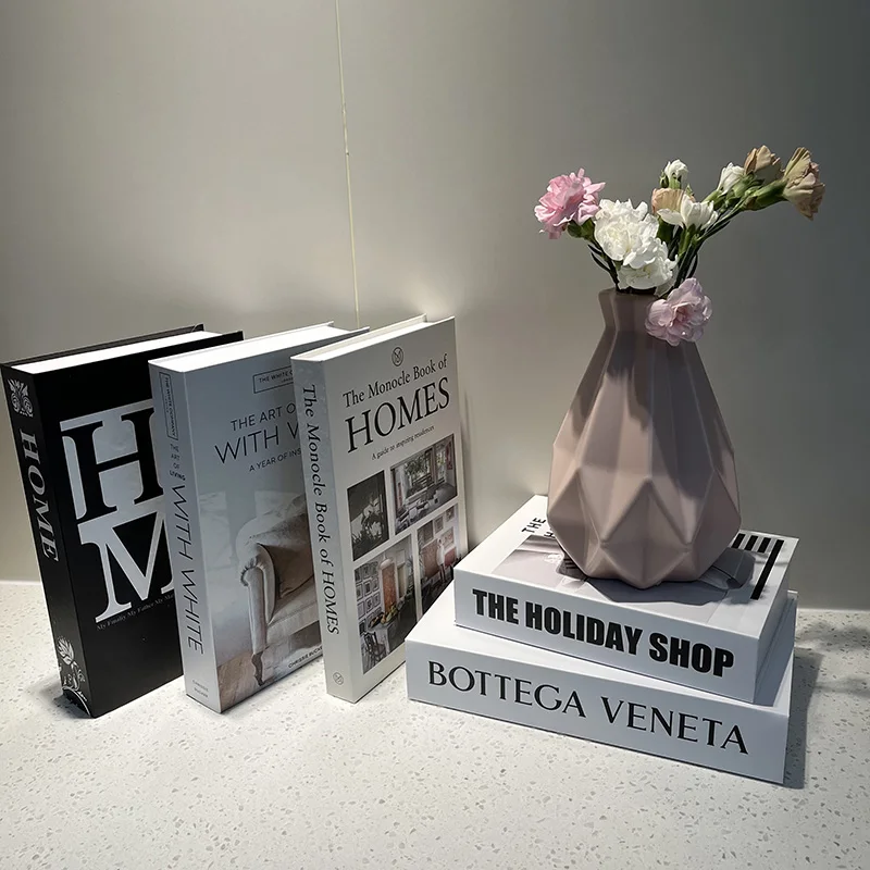 

Поддельные книги, декоративная модель, роскошный журнальный столик, модный реквизит для фотосъемки в гостиную, имитация книг, украшения для домашнего декора