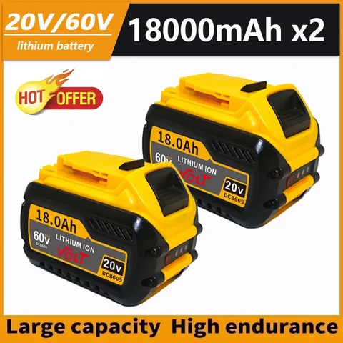 Аккумулятор DeWalt 20V-60V MAX Li-Ion 9Ah/12Ah/18Ah