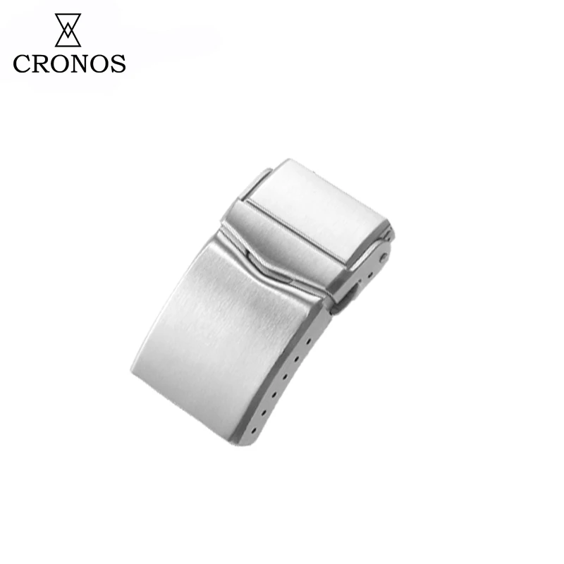 

Cronos Watch Parts 18mm/20mm Brushed Stainless Steel Solid Clasp For 62MAS Watch Replacement Buckle