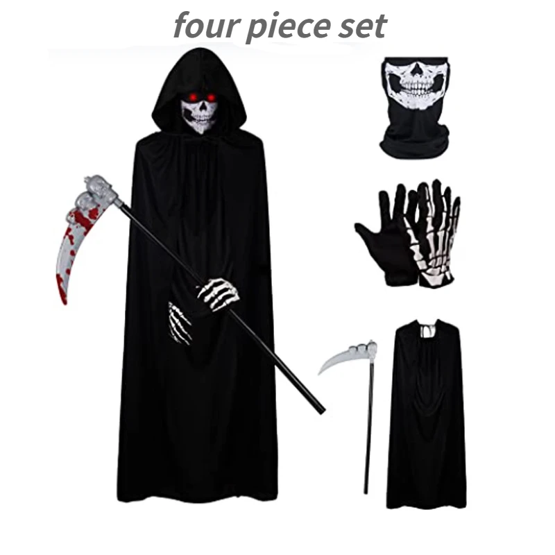 

Halloween Party Grim Reaper Black Cloak Cloak Halloween costume prop set