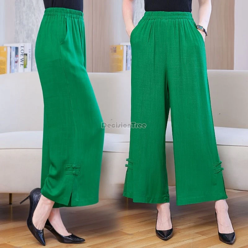 Новинка 2024 льняные Костюмные брюки в новом китайском этническом стиле