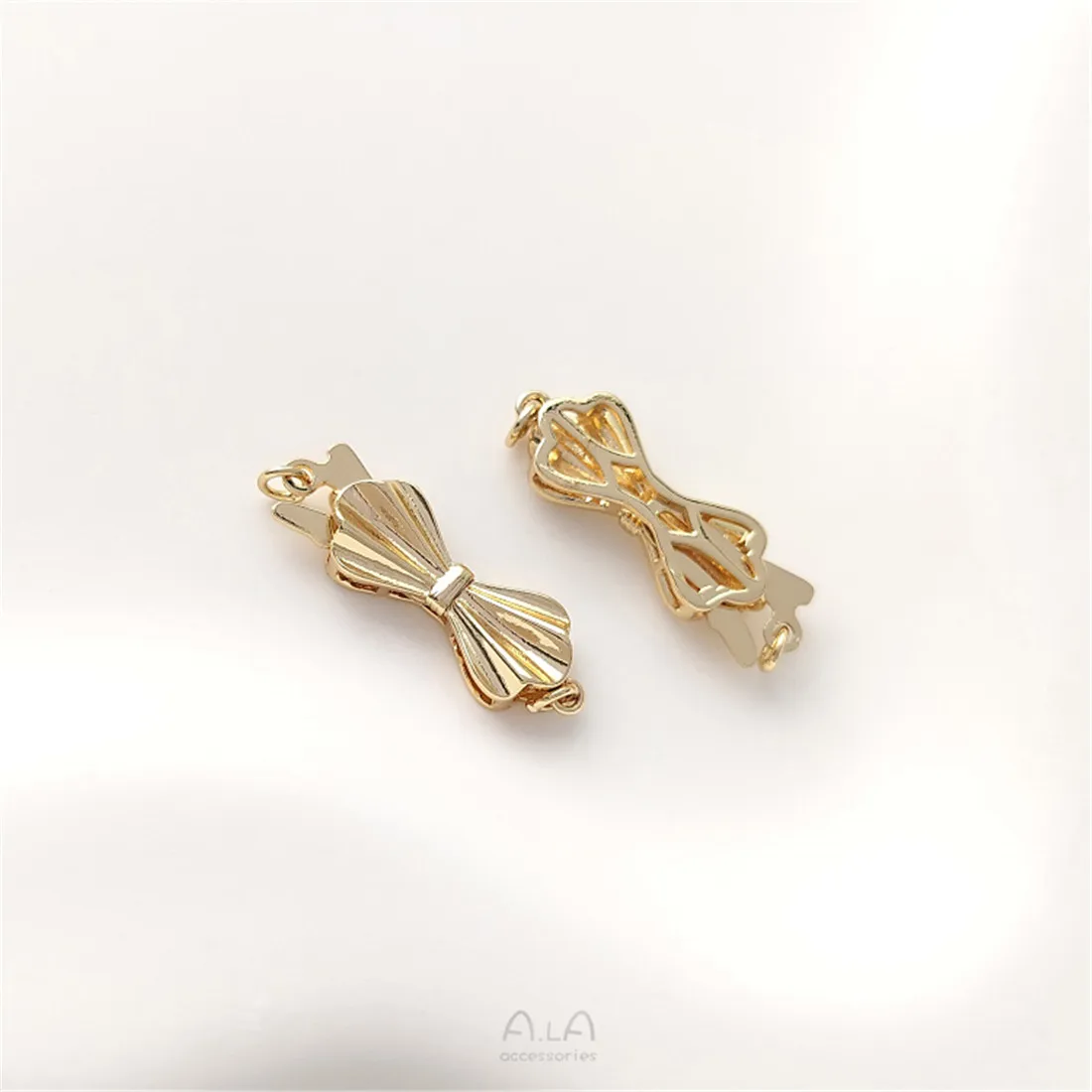 Пряжка-бант из 14-каратного золота Пряжка ручной работы для рукоделия жемчужная