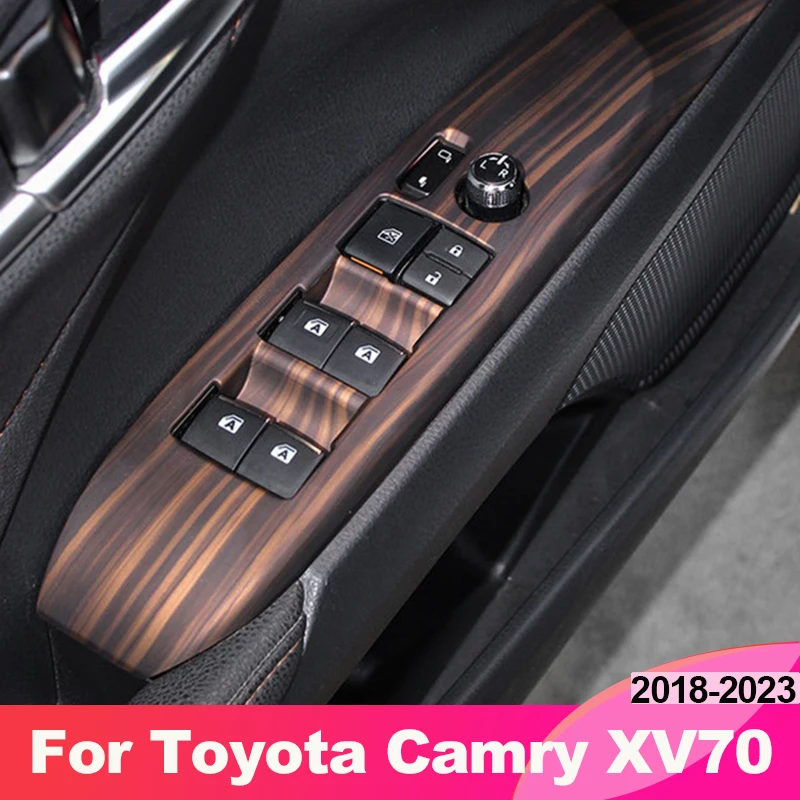 

For Toyota Camry 70 XV70 2018 2019 2020 2021 2022 2023 Hybrid Car Window Glass Lift Switch Panel Armrest Cover Trim Accessories