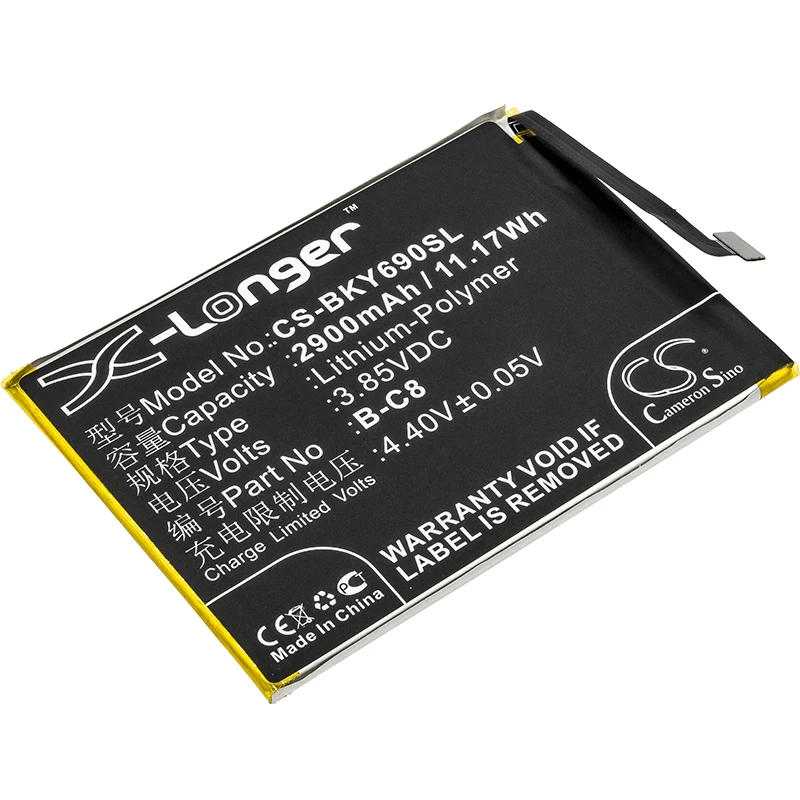 CS 2900 мАч/11.17Wh батарея для BBK 1714 VIVO Y69 Две сим-карты Dual SIM TD-LTE B-C8