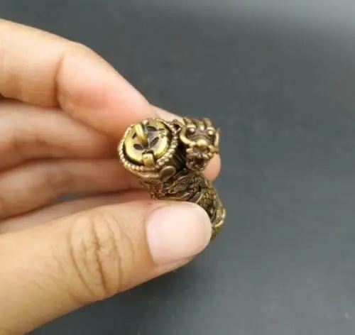 Античная бронзовая коллекция деловая подвеска-колонна с процветающим драконом