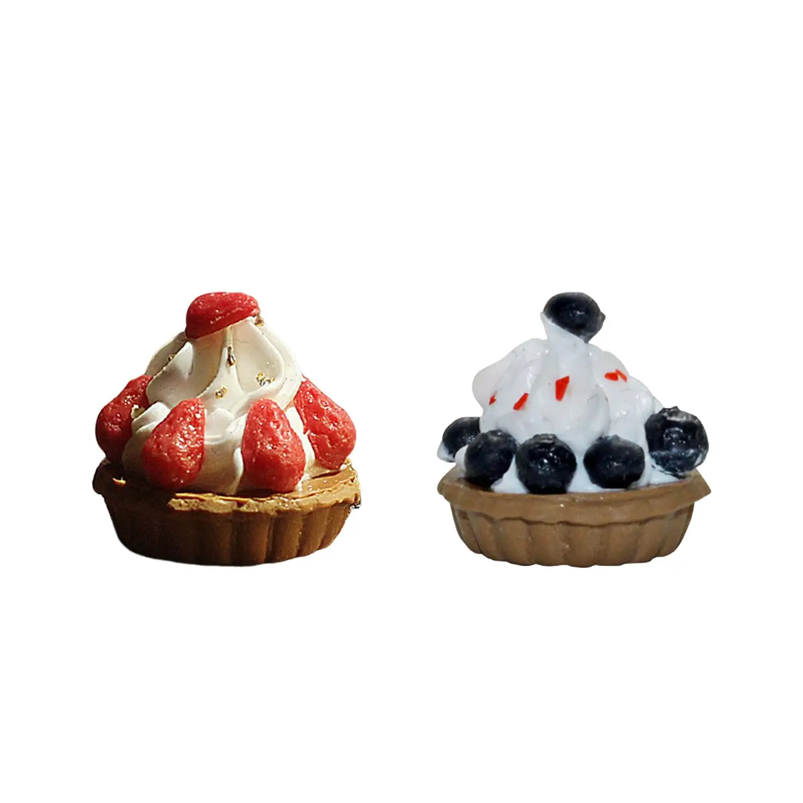 

1:12 Dollhouse Cake Miniature Dollhouse Accessories Decoration Realistic Fake Cake Cupcake Model Jam Cake for Kitchen Decor