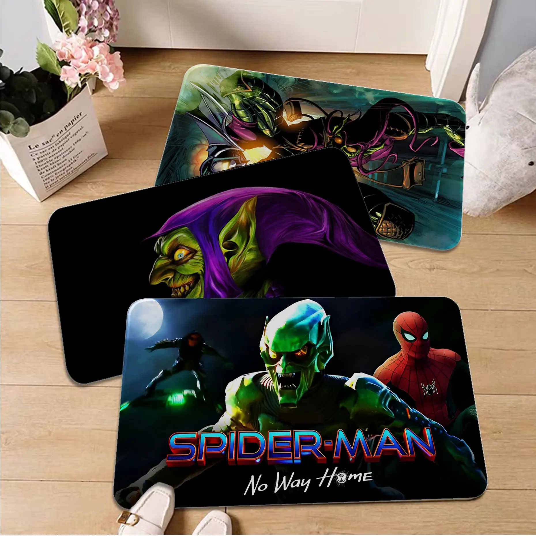 

Marvel The Amazing Heroes Green Goblin Bathroom Mat Cheaper Anti-slip Modern Living Room Balcony Printed Hotel Decor Mat