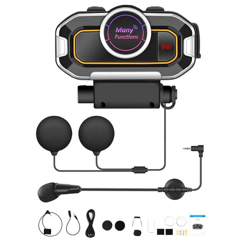 

Motorcycle Headset Speakers Motorcycle Wireless Headset 5.0 Hand Free Waterproof Motorbike Helmets Communication System Headset