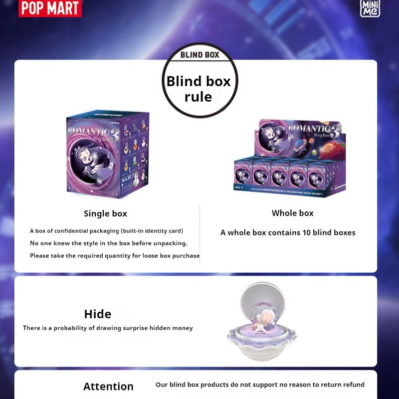 Новинка 2024 Popmart Романтическая коллекция 3 предмета ручная работа модная милая